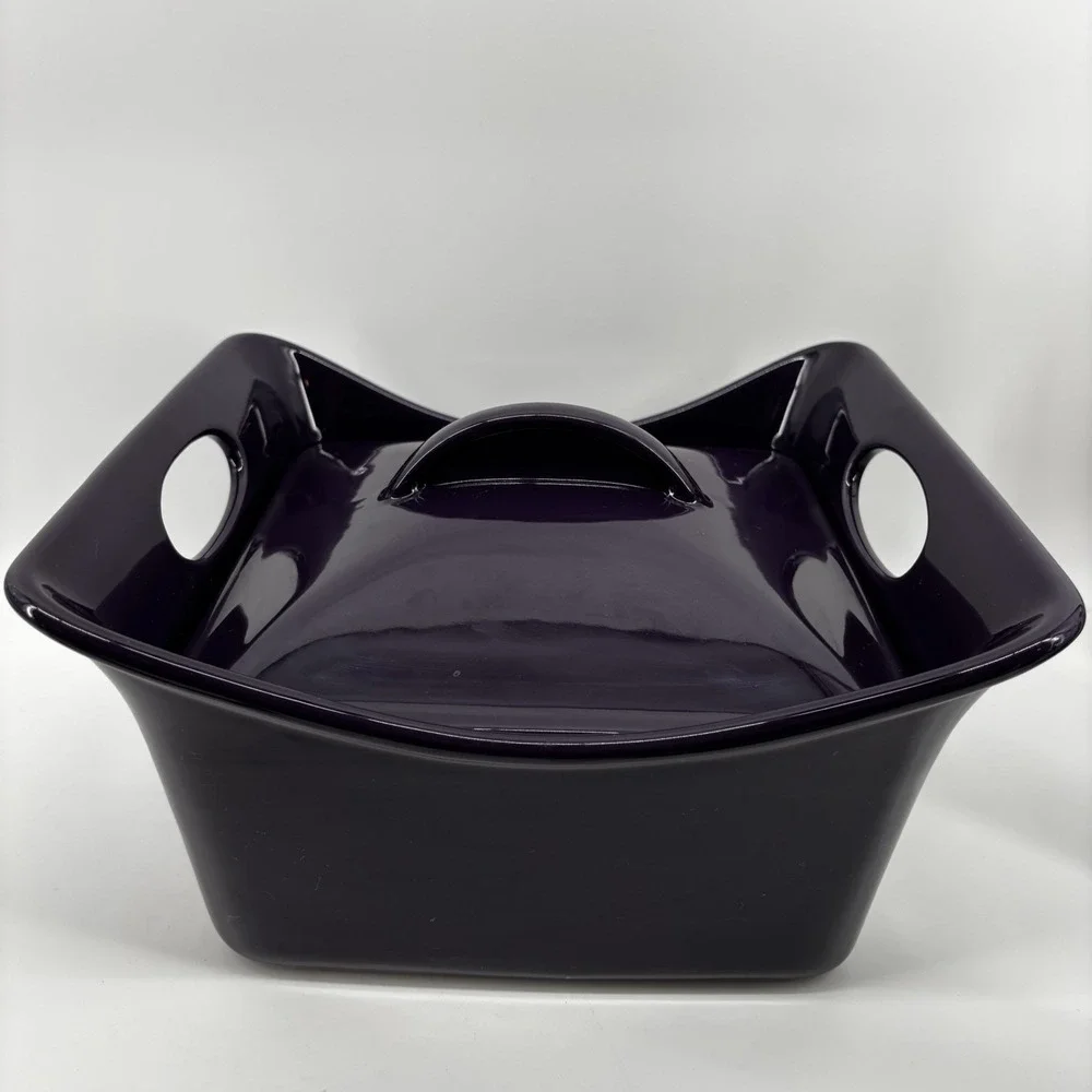 Rachael Ray Purple 3.5 QT Quart Square Casserole Baking Dish With Lid